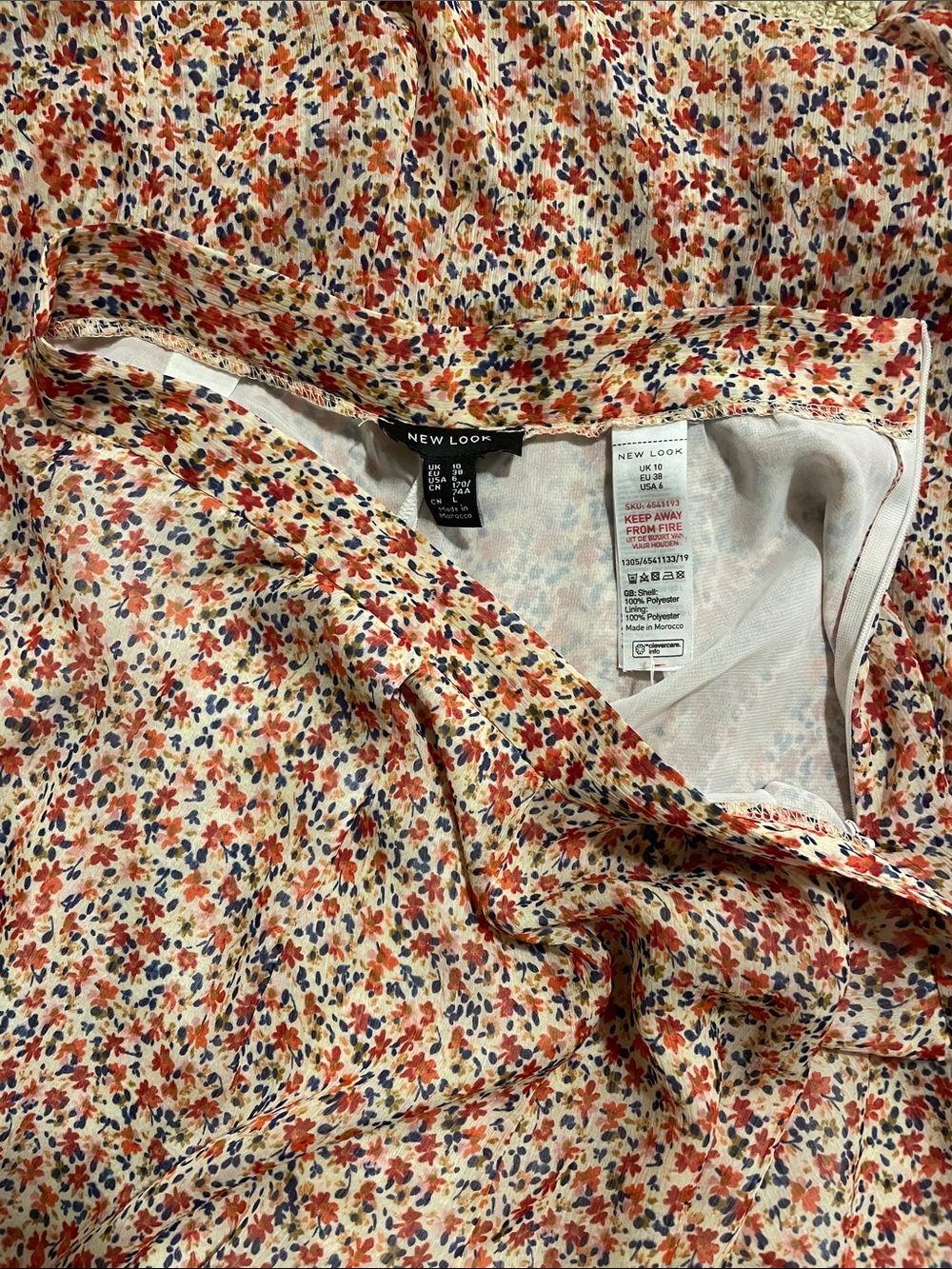New Look Cream Floral Ditsy Pants